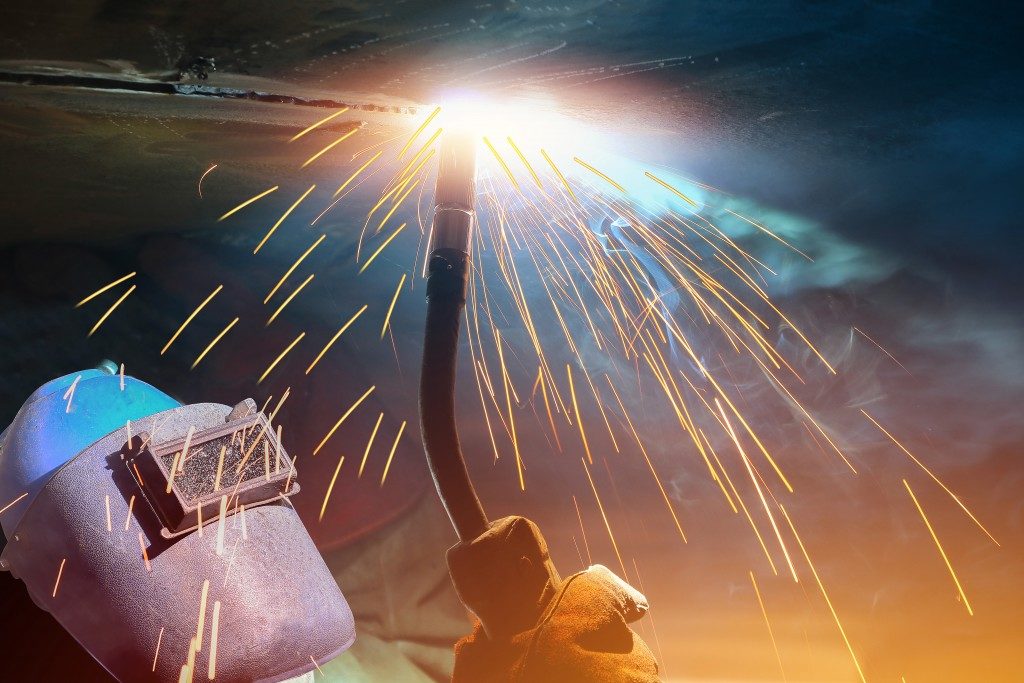 man welding something