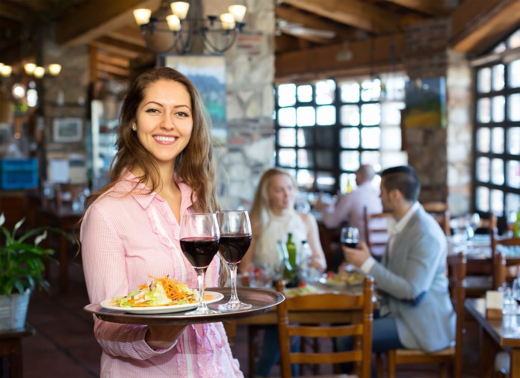 waitress in a restaurant