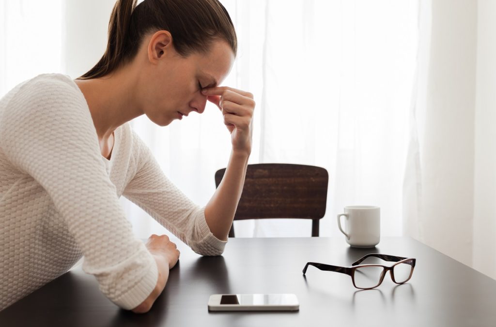 Stressed woman