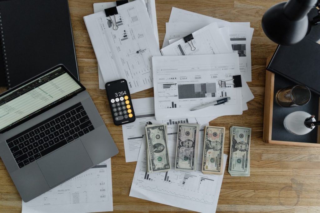 cash on a desk