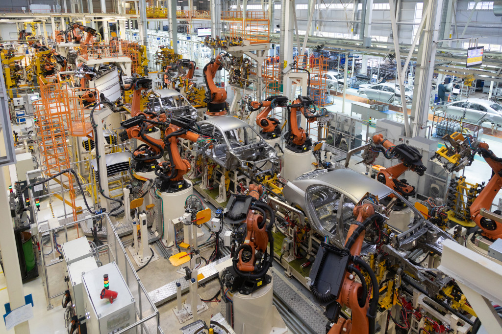 line of robots