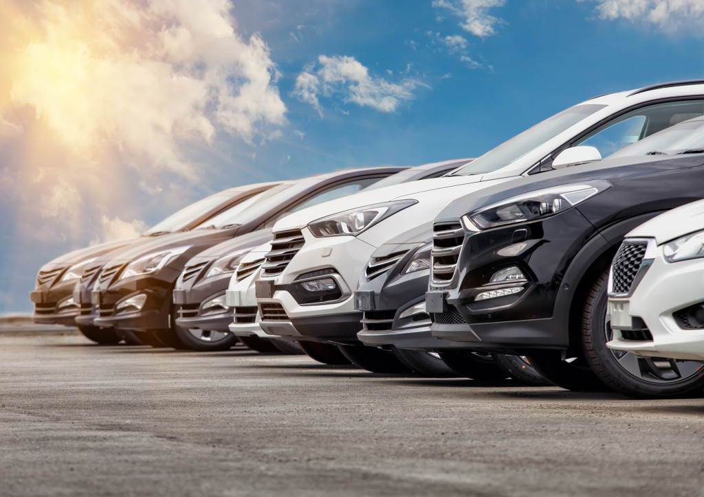 cars lined up