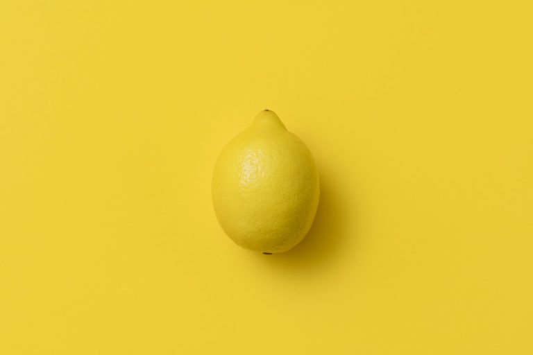 Lemon in yellow product