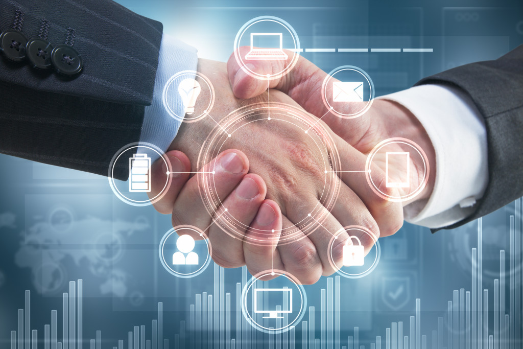 tech business partnership concept