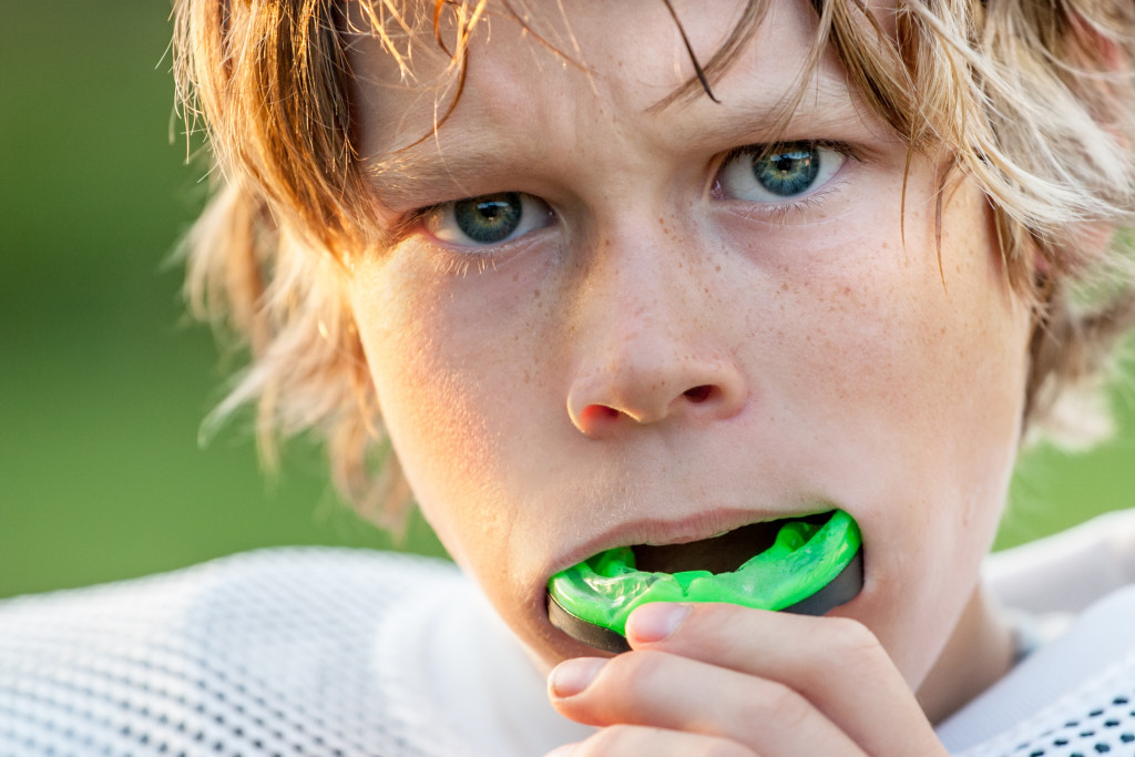 a person eating candy