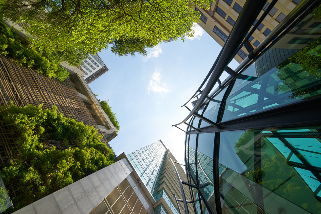 an office building with beautiful curb appeal and aesthetic